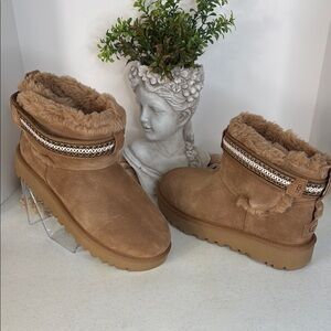 UGG Classic Ultra Mini Alpsey Boot Boots Women Chestnut Dark Earth SIZE 10